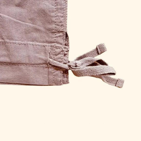 Dressbarn Capri Pants Pale Pastel Pink Drawstring Wide-Leg Cotton 10 NWT - Picture 8 of 13